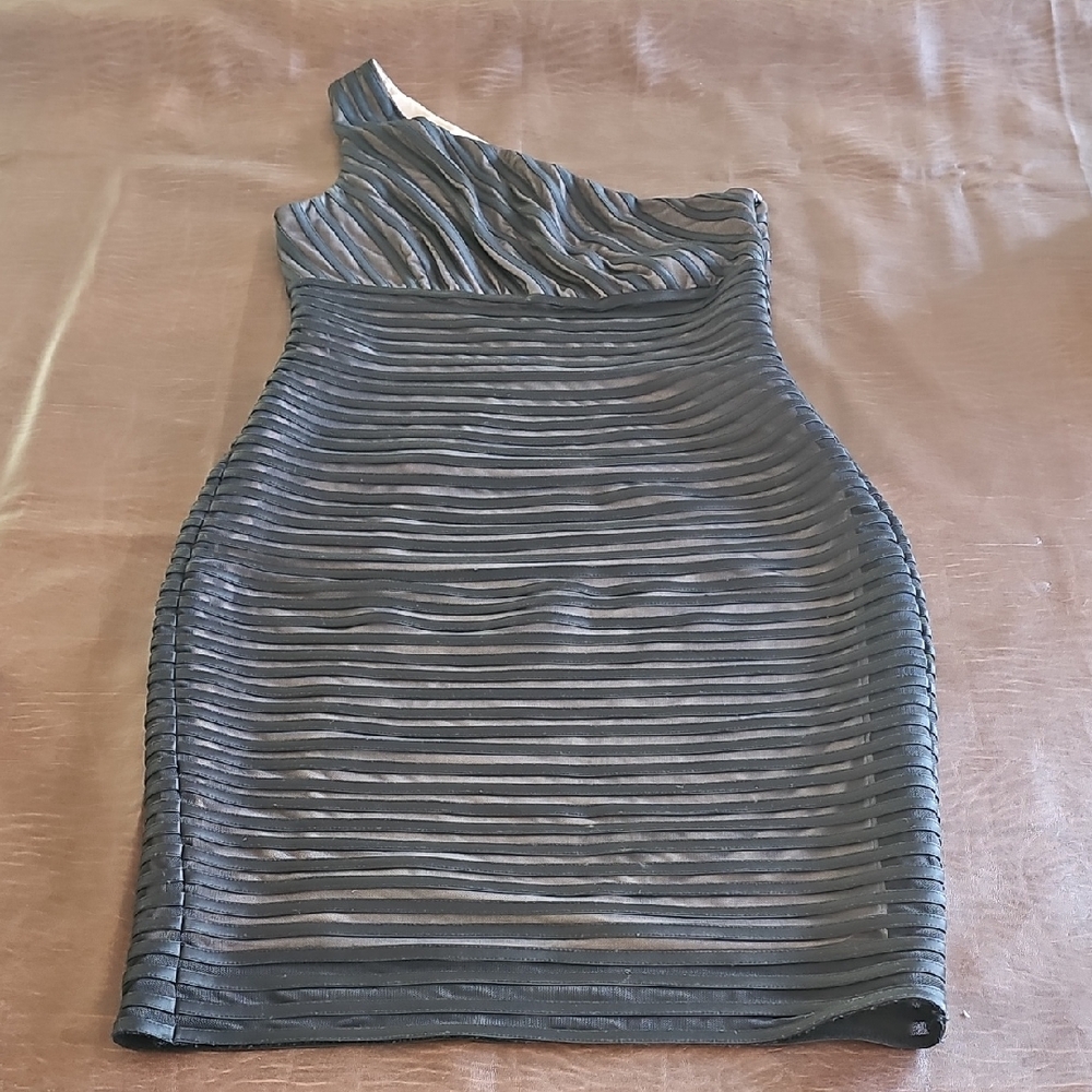 Elegant One-Shoulder Black Dress JS Collections Size 12